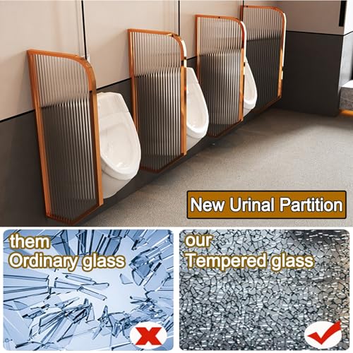 Divisor de orinal extra duro negro y deflector de privacidad impermeable 7