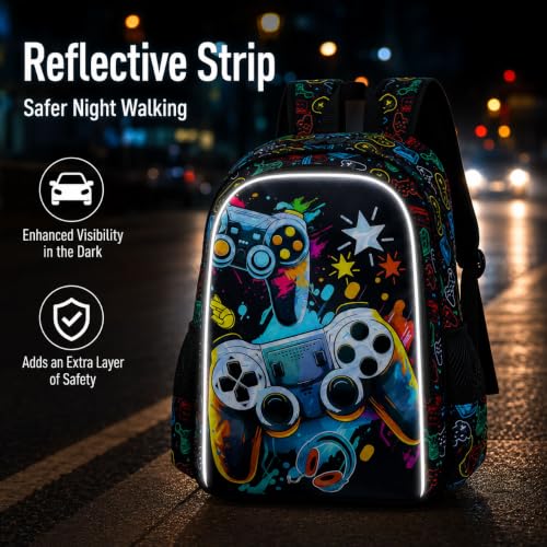 Image of UFNDC 3PCS Boys Backpack,16 inchKids Dinosaur Bookbag with Lunch Box, School Bag for Elementary Toddler