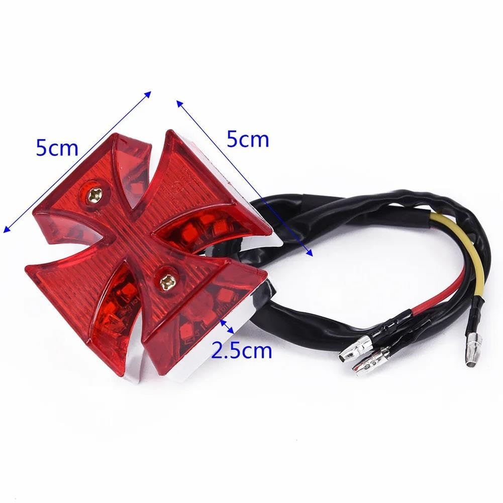 Luce Di Stop Posteriore A LED Per Croce Per Moto Lampada Integrata Targa DC 12V Per Elicotteri Per Bici Da Corsa Quad ATV