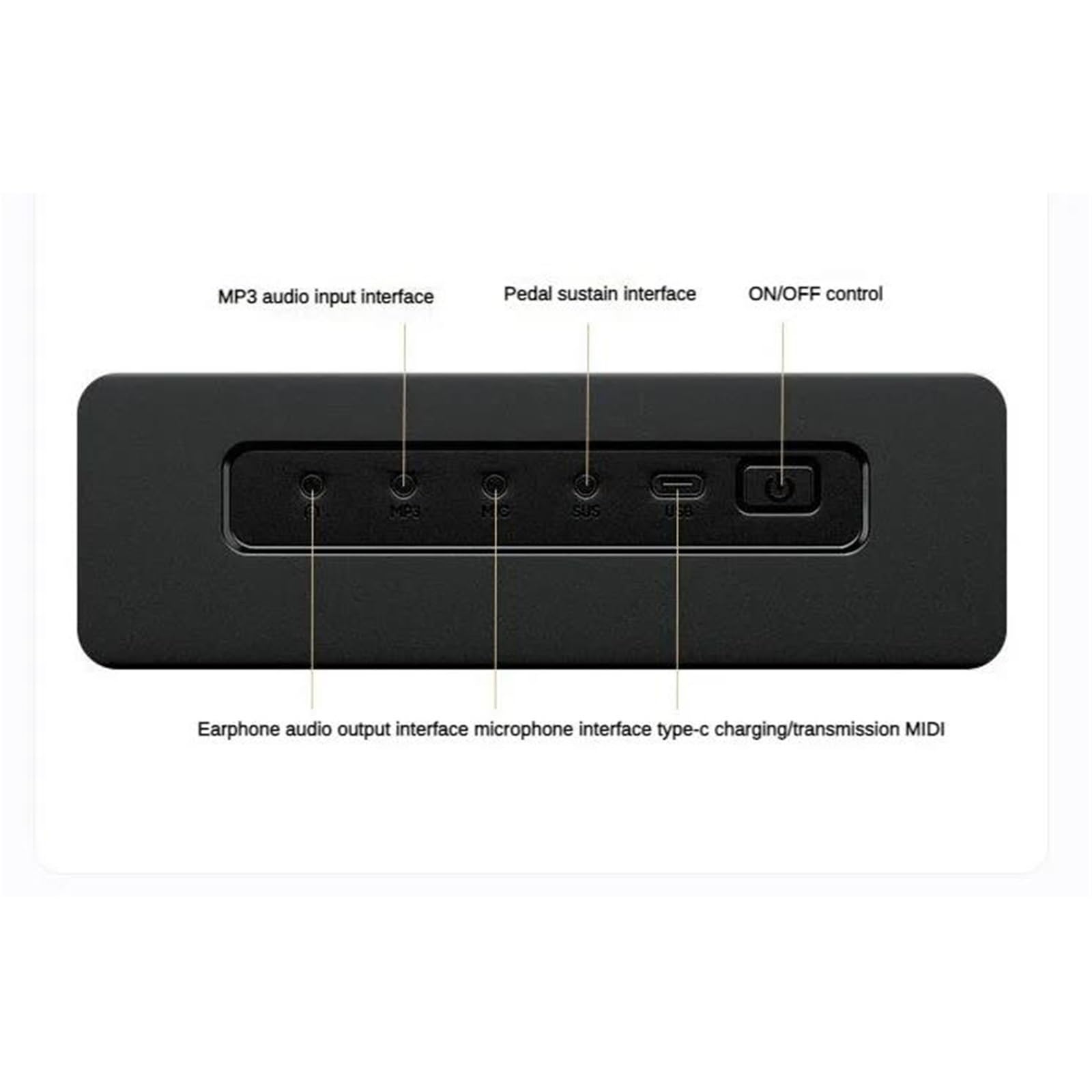Pianino Elektroniczne 61 Klawiszy Pianino Dla Dorosłych Składane Ładowalne Klawiatura Muzyczna Początkujący Do Ćwiczeń(Black)