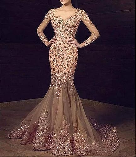 Detachable Train Appliques Tulle Mermaid Prom Evening Wedding Shower Dress Pageant Party Gala Gown3