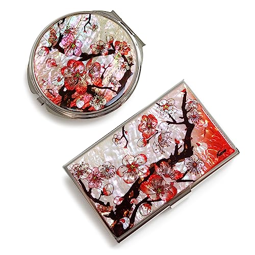 Juego Espejo de Maquillaje Compacto MADDesign Madreperla