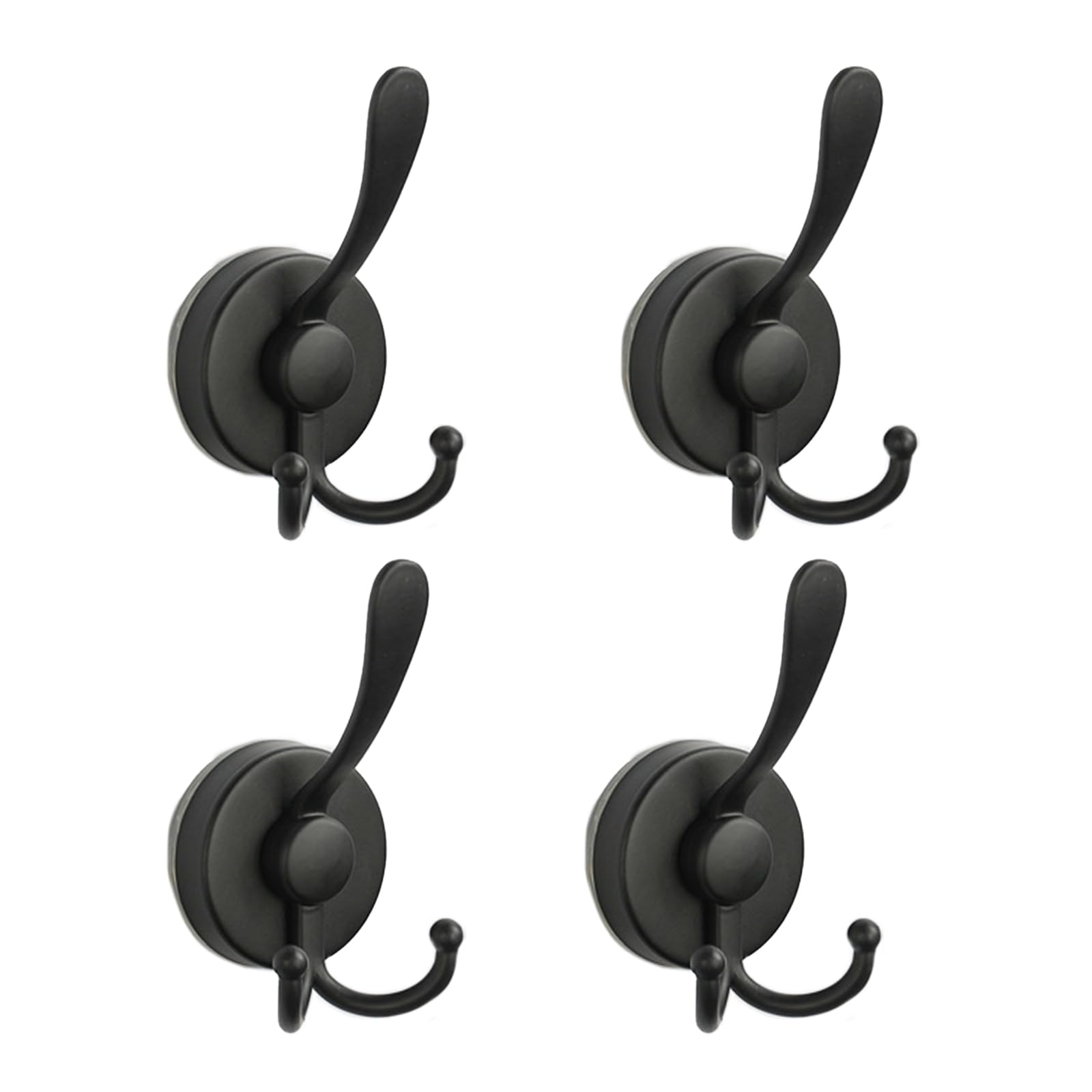 Jazuaiao Of 4 Powerful Suction Hooks Luxurious Cup for Space Saving Bathroom Hanger Accessories Cup
