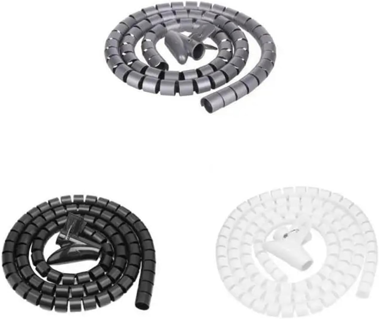 Spiral Cable Wrap, Spiral Cable Wrap Organizer 1 Meter Multiple Styles(Style B 3pcs)
