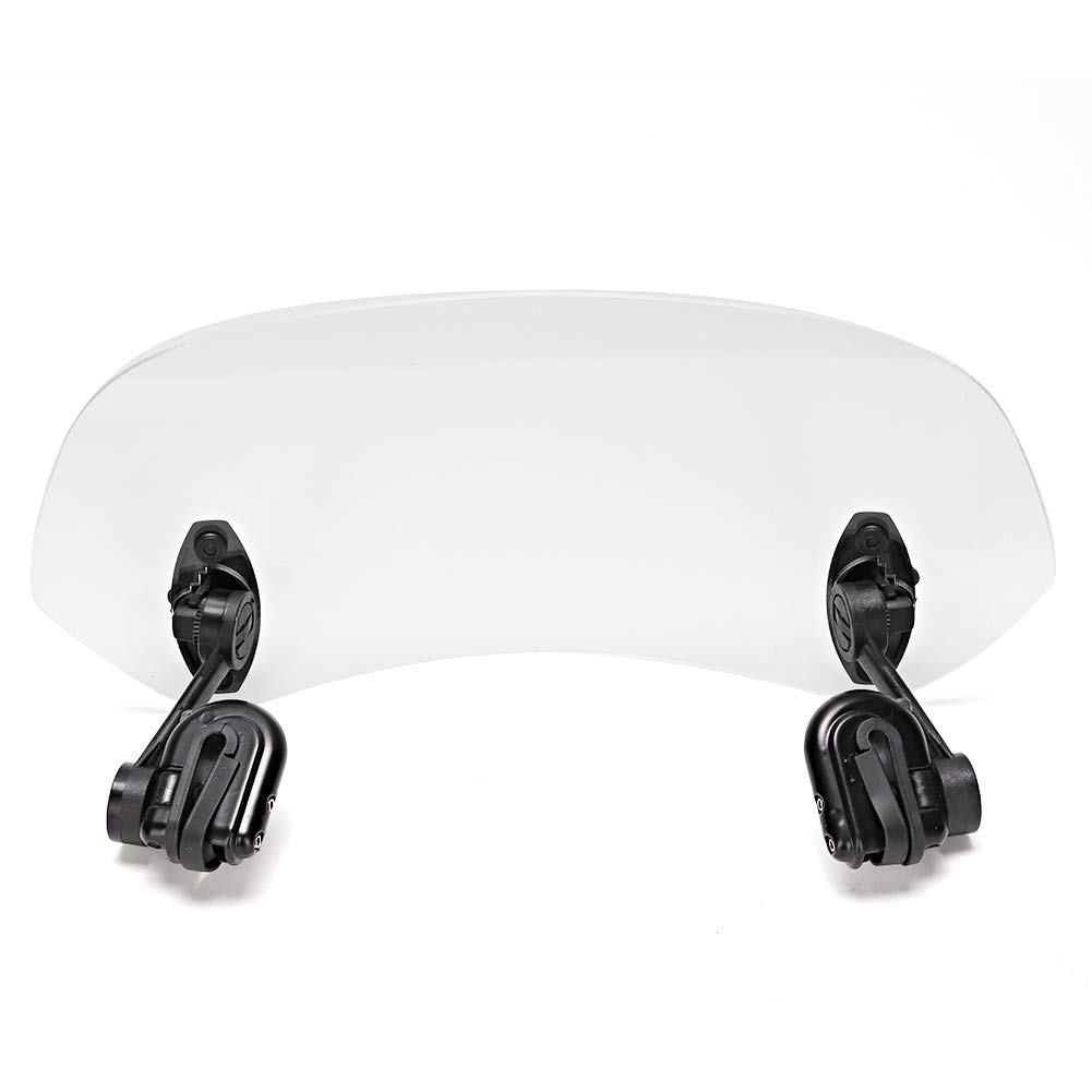 Motorcycle Windshield, 28cm/11inch Adjustable Clip On Motorcycle Wind Deflector Windscreen Wind Deflector Windshield Accessories