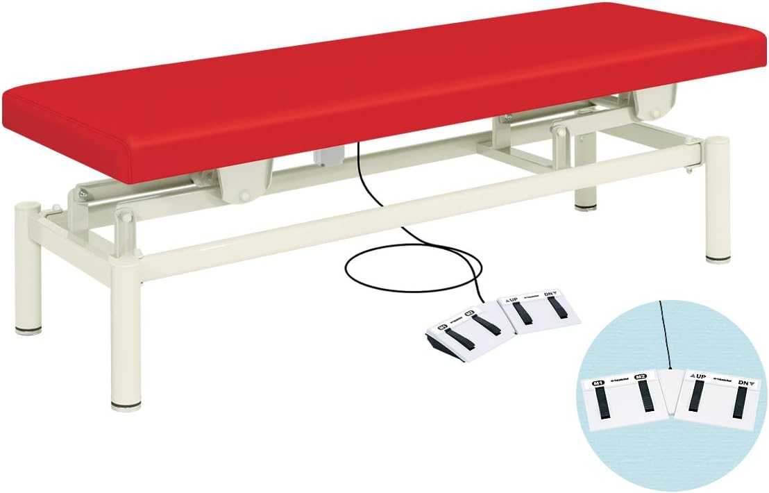 高田電動ベッドレザーライトブラウン、ブラウン、クリーム180×70×45