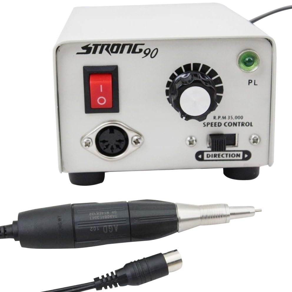 Labor Mikromotor 35000 rpm 65W, Elektro-Mikromotor, Poliere Mikromotor Tragbare Laborausrüstung, Strong 90 Dental Marathon Micromotor Lab Tool