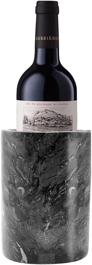Kota Japan Black Marble Stone Wine and Champagne Bottle Chiller Cooler - 7" X 5" | Elegant Kitchen Utensil Holder | Must Have Wine Chiller for Your Home | Impress Your Guests at Next Party or Event!