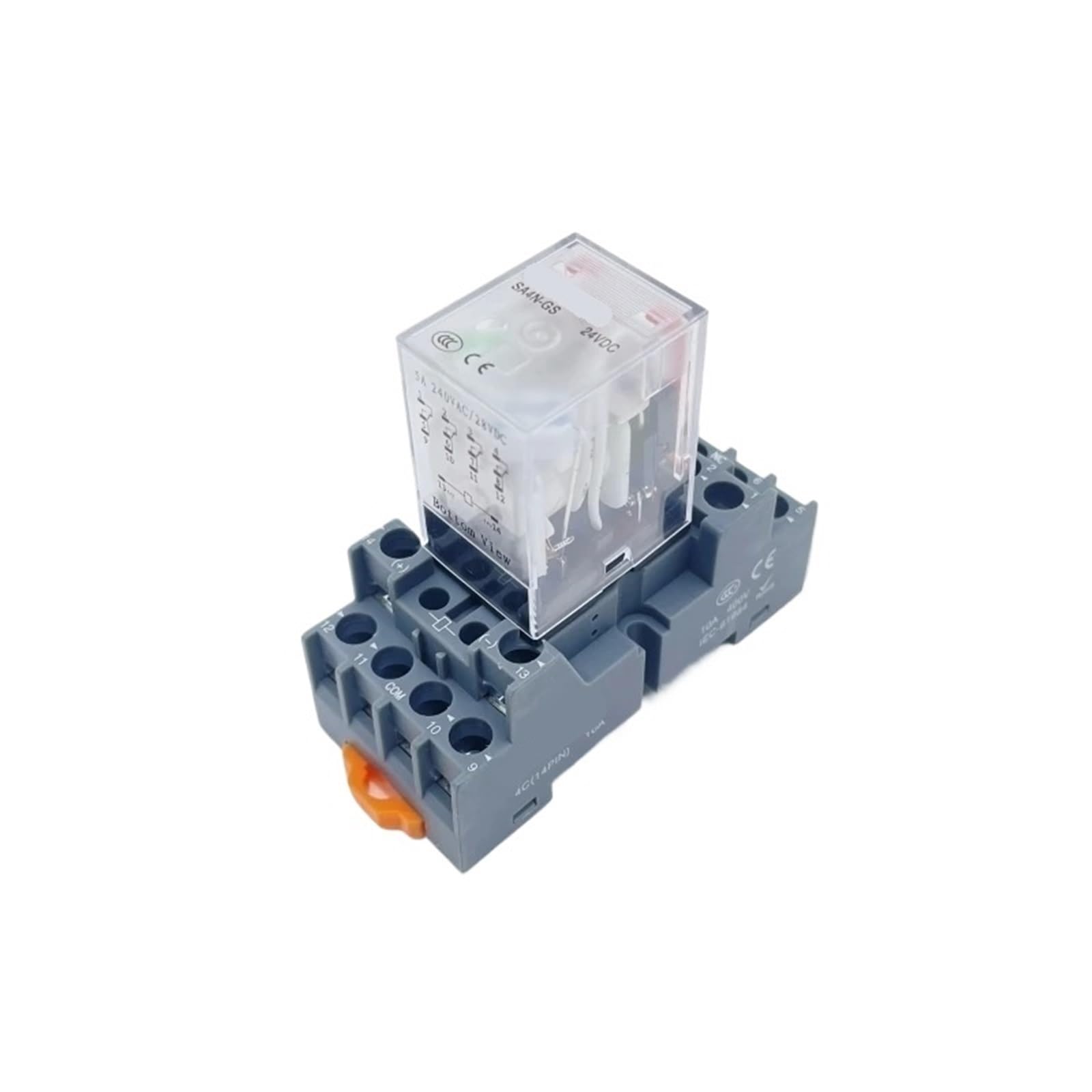 Relés 10 interruptores electromagnéticos de Bobina Miniatura Contacto Plateado HH52P 54P 62P con Base MY2NJ MY4NJ LY2NJ(SA2N LY DC12V 10A)