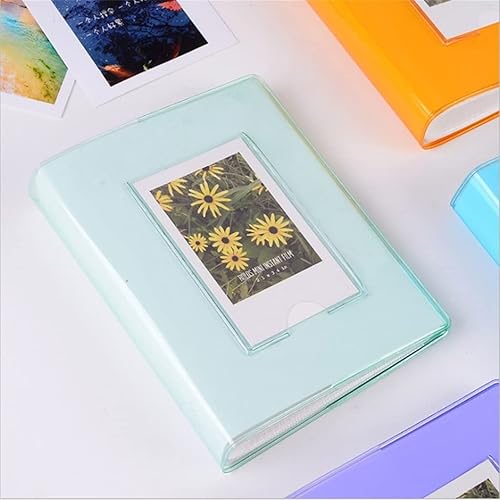 Miniatura 4 de ZHAOLEI 64 Pocket Jelly Series Transparent Mini Photo Album Insert Photo Album Business Card Book 3 Inch Gift Color  Black Size  1