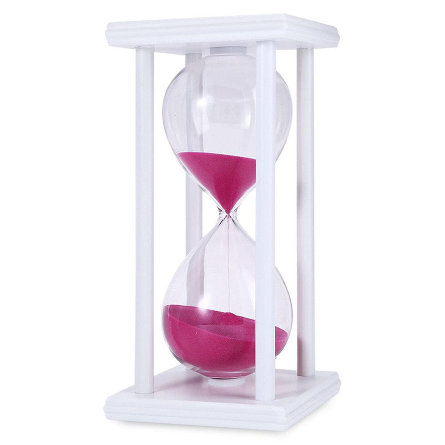 Temporizador de arena de 60 minutos de reloj de arena de la cocina de la escuela de madera moderno reloj de arena reloj de arena temporizador de té decoración del hogar regalo