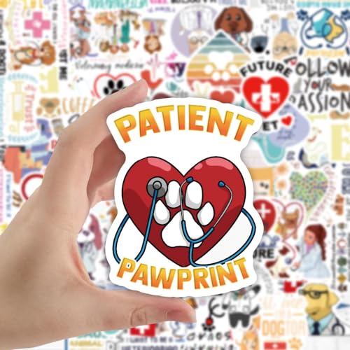 Vinyl Stickers 60 Veterinary Psychological Stickers Animals Veterinary Graffiti Pet Doctor, Multi-coloured - Image 4