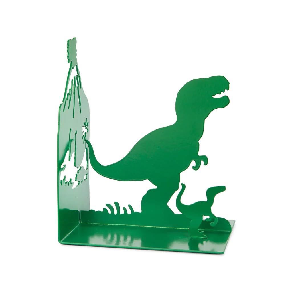 Balvi Sujetalibros Jurassic Color Verde Inspirado en los Cuentos de Dinosaurios Metal