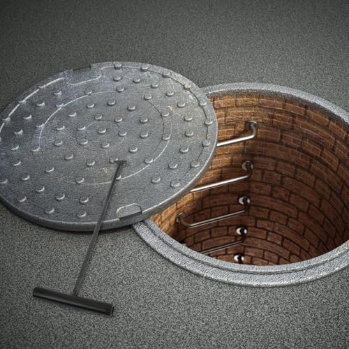 Gancho en T para alcantarilla DOITOOL soluciona atascos en tapas de pozos exteriores 5
