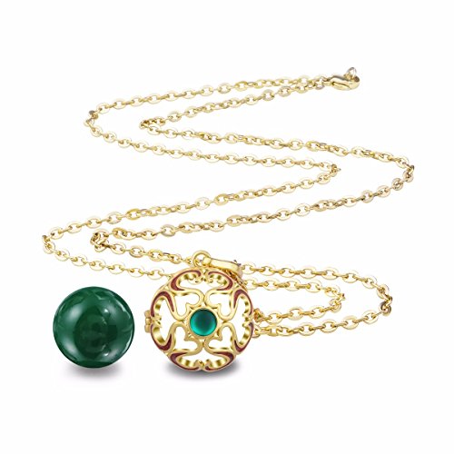 Eudora Harmony Bola Middle East Flavor Mexican Ball Prayer Bell Pendant Necklace 30 Inches #TOP1