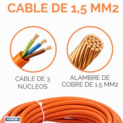Cable de extensión de 10 m para camping y caravanas con protección IP44 4