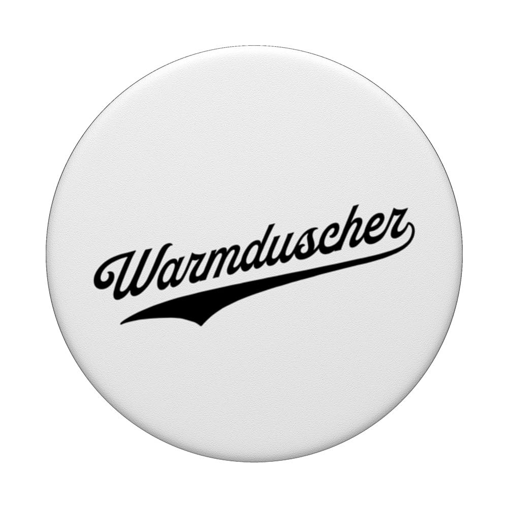 Warmduscher Wienerisch für Weichling PopSockets Swappable PopGrip, Black - Image 3