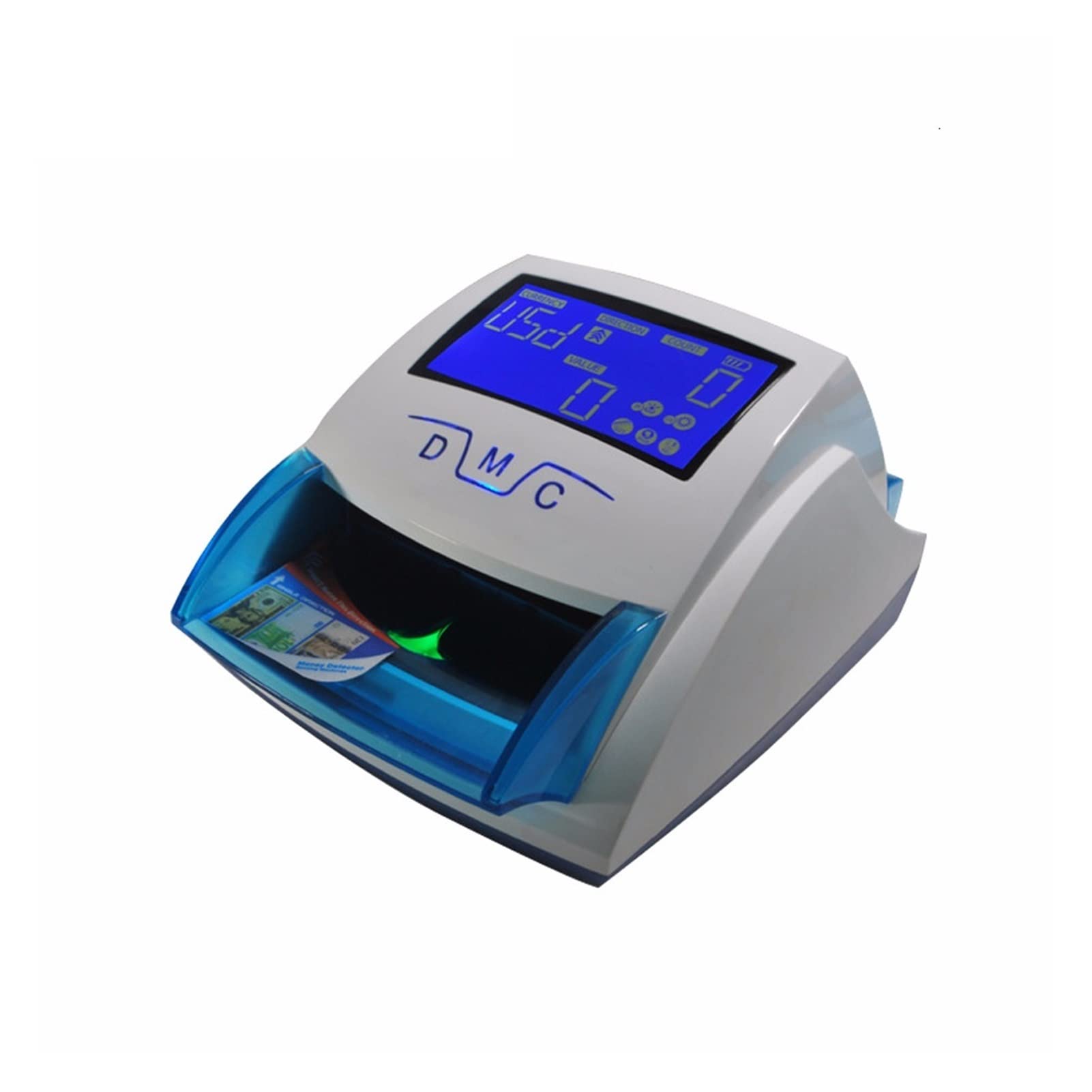 Mini banconota pratica UV/mg Rilevare la macchina falsa euro note rilevatore di bollette for le bollette for USD/EUR Rilevatore di cassa con batteria(Noir)