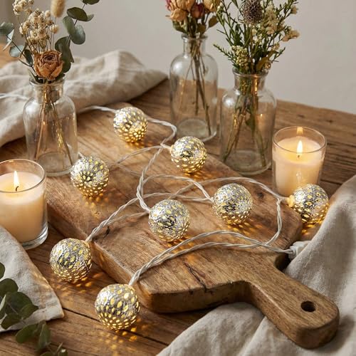 8.5Ft LED Moroccan Style String Lights Plug in...