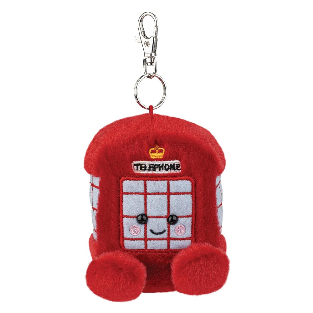 AURORA, 61655, Palm Pals Hattie Telephone Box Clip-On, 10cm, Soft Toy, Red