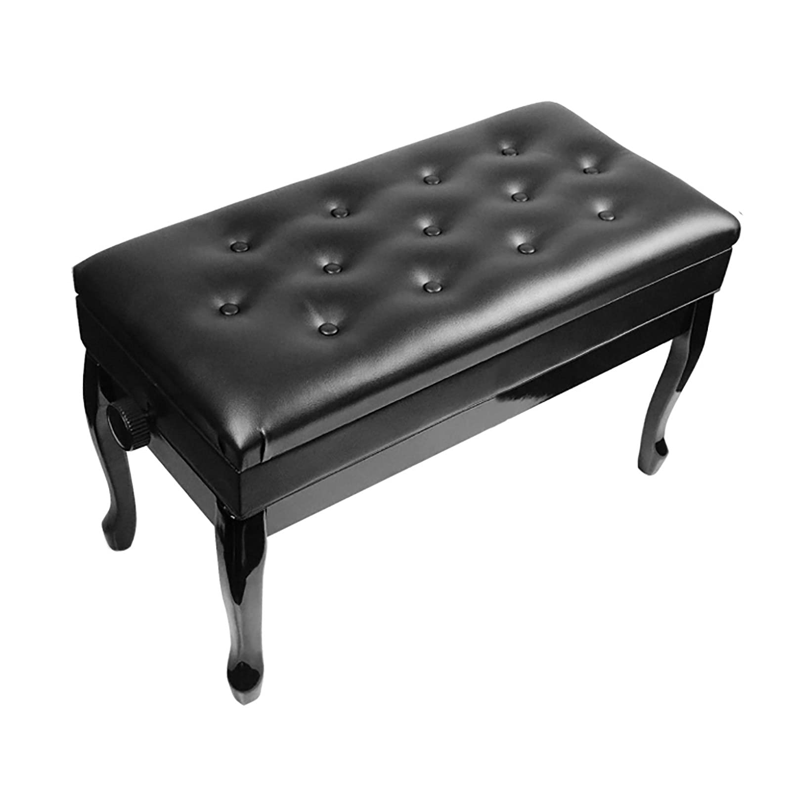 Panca per Pianoforte in Pelle， Altezza Regolabile， Panca per Pianoforte con Sollevamento Idraulico Automatico， Panca per Pianoforte con vano portaoggetti， per，Black