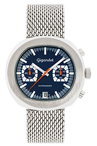 Preisvergleich Produktbild Gigandet Herrenuhr Chronograph Quarz Analog mit Edelstahlarmband Supergraph G11-003