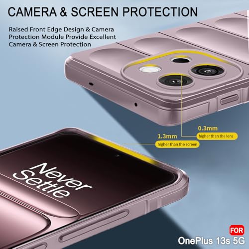 Image of TheGiftKart Liquid Silicon Back Cover Case for OnePlus 13s 5G | Shockproof Military Grade Protection | Micro-Fibre Cloth On Inner Side | Built-in Anti-Slip Grip Back Case for OnePlus 13s (TPU, Pink)
