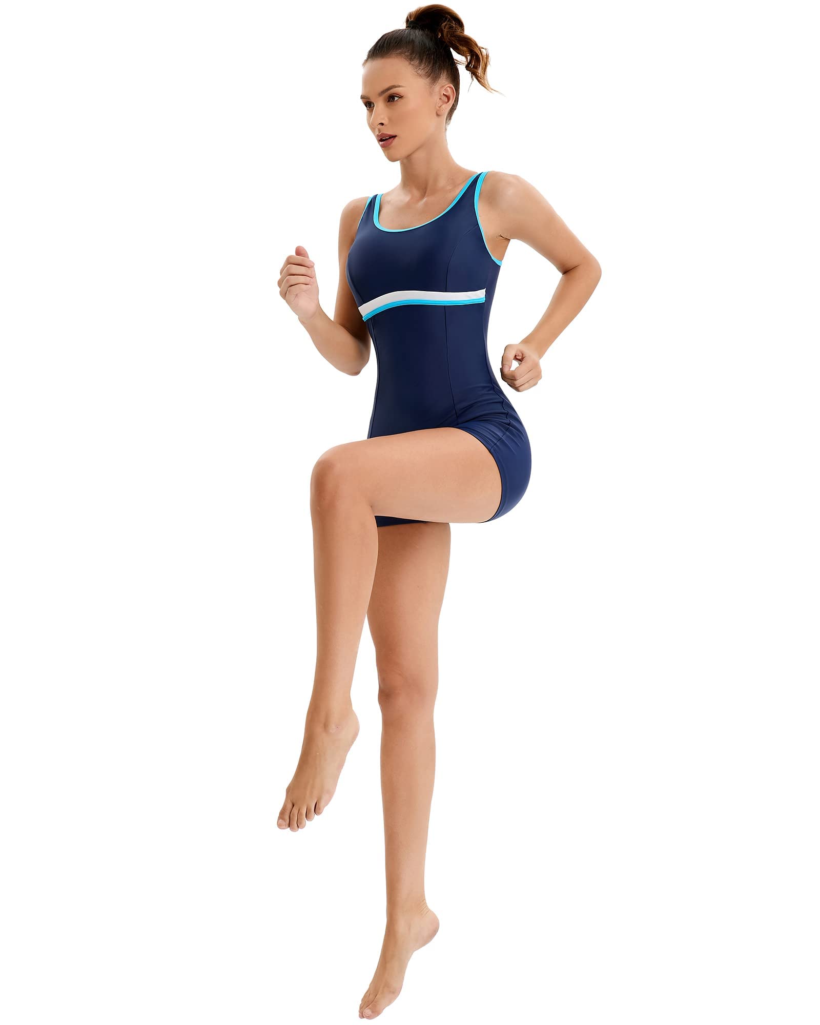 Veranohub Costume da Bagno Sportivo da Donna Costume da Bagno Racerback Costume da Bagno Modellante Corpo
