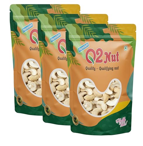 Image of Q2 Nut Kaju Tukda (Cashew Broken) 750 Grams (250gm X 3) | High Protein Cashew Kernels for Energy, Fiber and Immunity | Delicious Crunchy Nutritious Small Size Cashew Nuts | Tasty Chota Tukda Kaju for Kheer, Halwa and Biryani