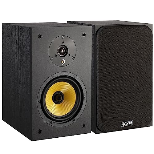Davis Acoustics Ariane 2 Noir (Black) - Paire d'enceintes étagère 2 Voies/2 Haut-parleurs