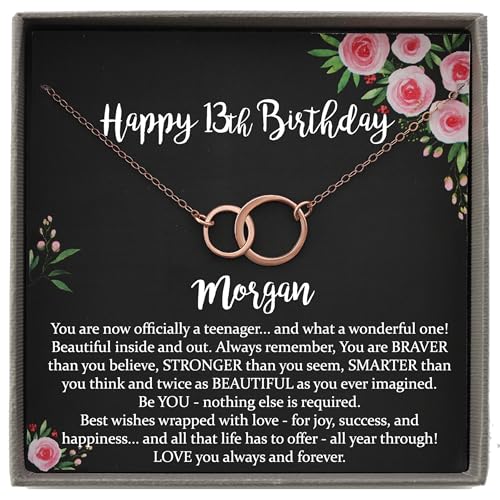 Be Wished Personalized 13th Birthday Gifts for, 2 Interlocking Circles