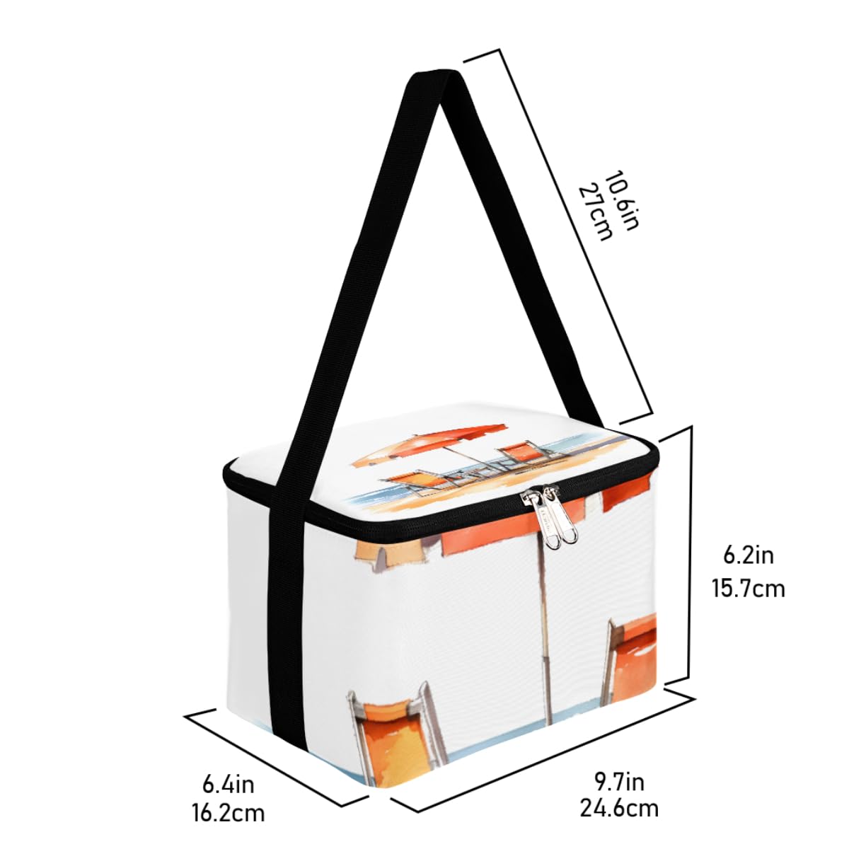 GzLeyigou Lunch Bags for Women Men 9 Cans,Hawaii Beach Summer Hot & Cold Food Delivery Bag Insulated Grocery Bag Insulated Lunch Box Beach Chair Cooler Bag for Office Work Picnic Beach