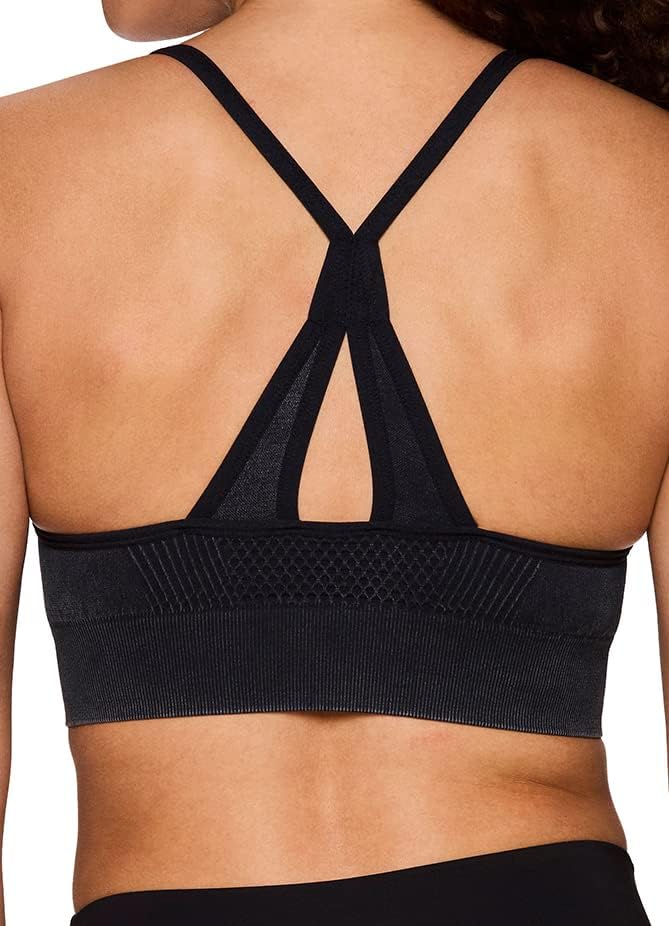 RBX Active Women's Fashion Strappy Seamless Low Impact Workout Sports Bra - Image 3