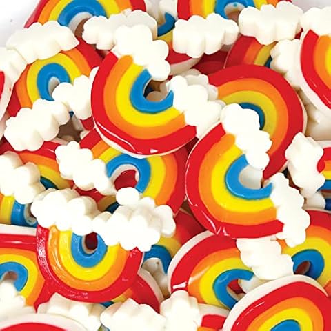 Rainbow Gummies - Bulk 38 Pk Individually Wrapped Gummy Candy - Rainbow Party Favors for Rainbow Birthday, Unicorn Party, Unicorn Birthday, Unicorn Baby Shower - Party Candy for Goodie Bag Filler Cover
