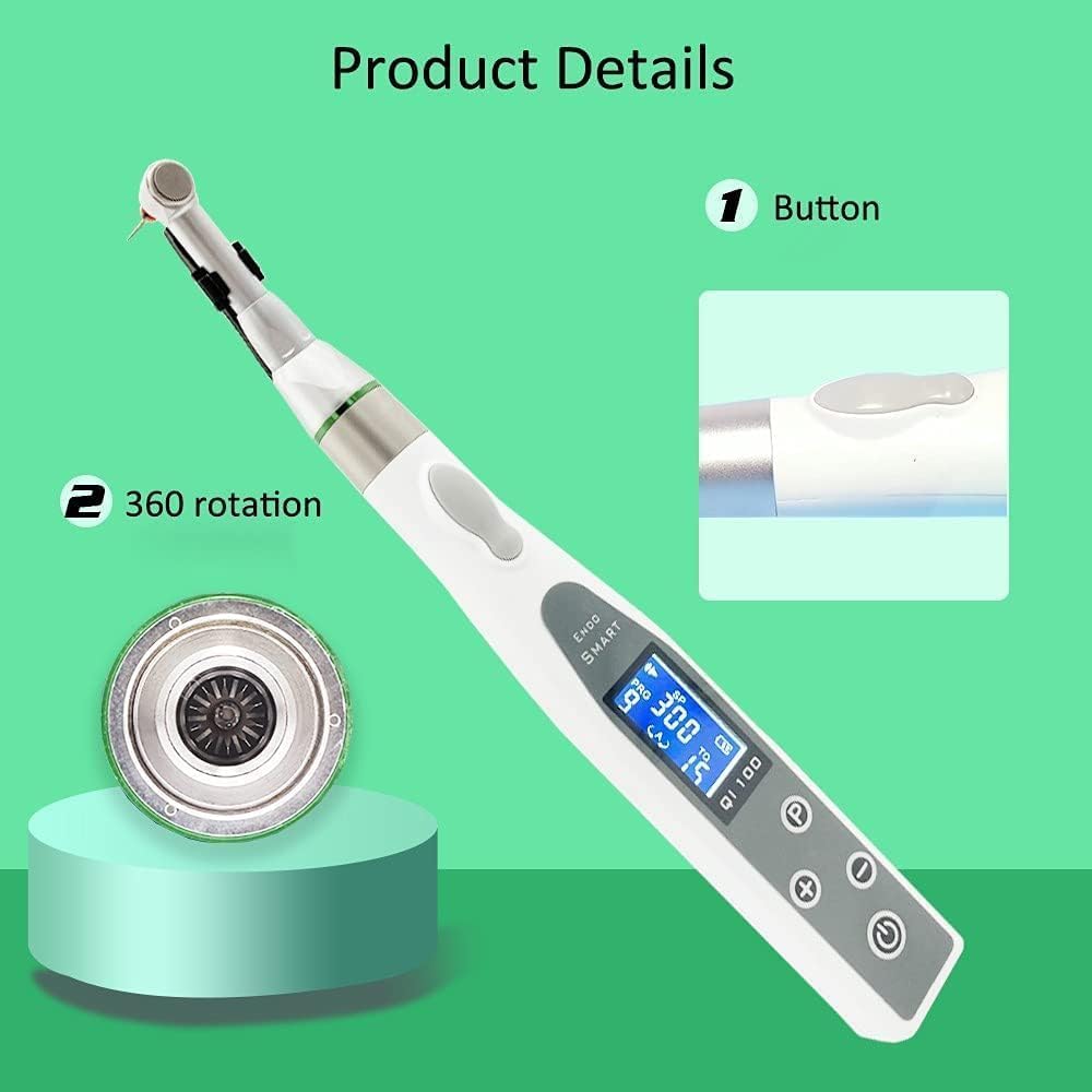 Dental Wireless LED Endo Motor 16:1 Hin und Herbewegung 9 Programmeinstellungen 360° Drehung Wurzelkanal Apex Locator