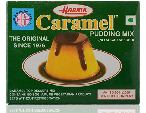 Image of Harnik Caramel Pudding (Mix) - 90 Gm (Pack of 5) | Instant Dessert, Easy to Make, Classic Creme Caramel