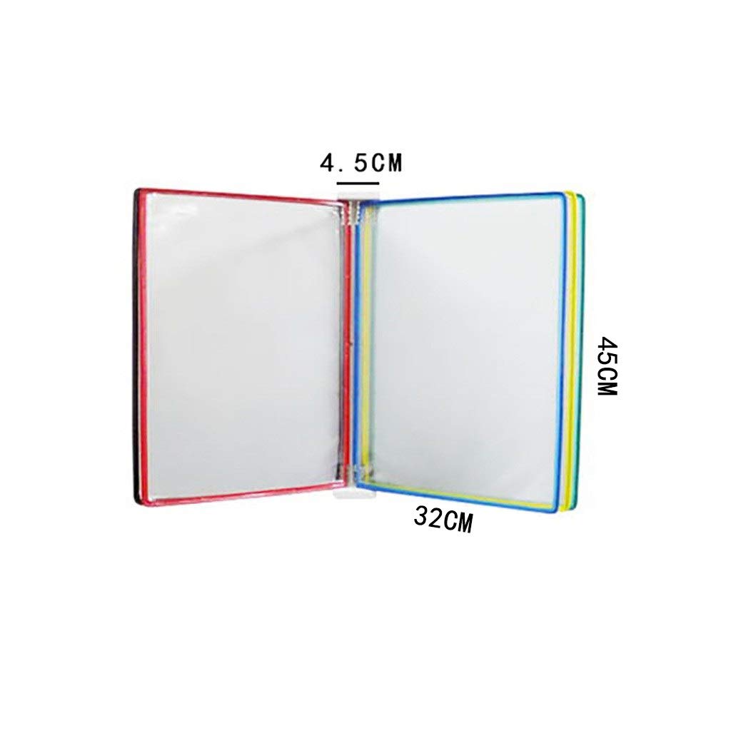 Espositore a libro da parete, 5 pannelli e 10 tasche per documenti, arte e organizzazione fotografica in casa, ufficio e classe