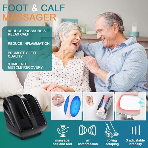 Image of Apollon Smart Lite KC16 Leg, foot, Ankle, & Calf Massager, For Pain Relief Heating Therapy With 3 Levels of Intensity, Multiple Massage Combination, 3 Auto Programs, 3 Level Speed, Auto timer control, With 360 full Wrap Airbags & Rollers Massage