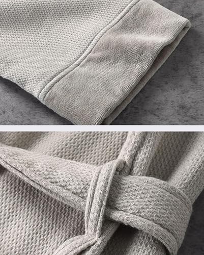 100% Cotton Luxury Terry Robes,Soft & Fleece Long Bath Robe,spa Hotel Robe for Men and Women(Pink,X-Large)4