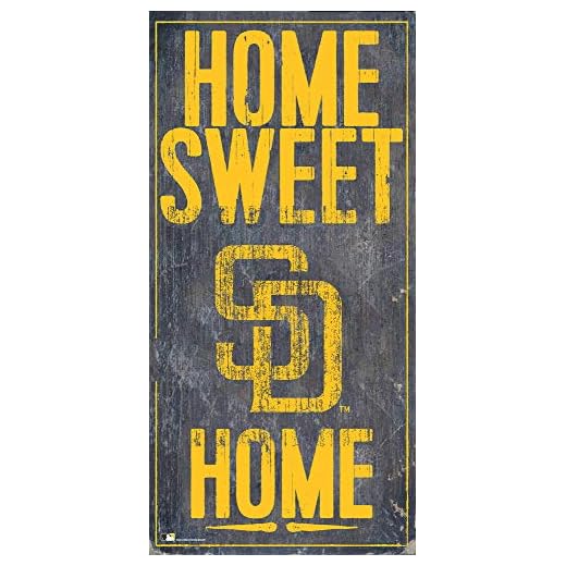 Fan Creations MLB San Diego Padres Unisex San Diego Padres Home Sweet Home Sign, Team Color, 6 x 12 (M0653-Padres)