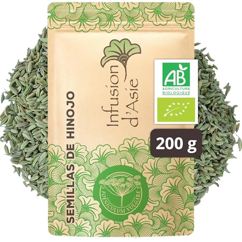 Khla - Semillas de Hinojo Ecológicas 200 g - Para Infusión de Hinojo - Té Después Comidas - Digestión & Vitalidad - Caliente o Fría - Antihinchazón - Ricas en Antioxidantes - Origen Egipto