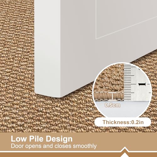 Door Mat,16\" x 24\",Dirt Trapper Washable Doormats, Dirt Resistant and Absorbent Floor Mats,Non-Slip Floor Mat,Low Profile Front Door Mat for Front Back and Entryway Brwon