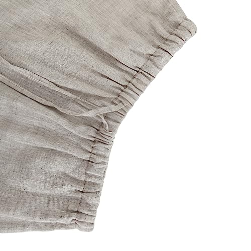 Amazhiyu Women's Pure Linen Trousers with Pockets - Image 7