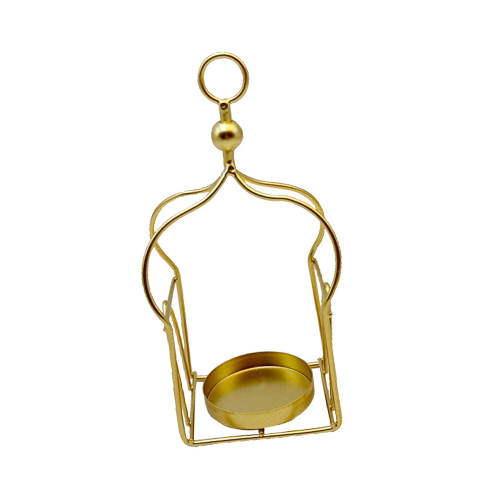 Buxuaaaa Metal Holder Black Golden Stand for Middle East Eid Holiday Decoration Metal Candlestick
