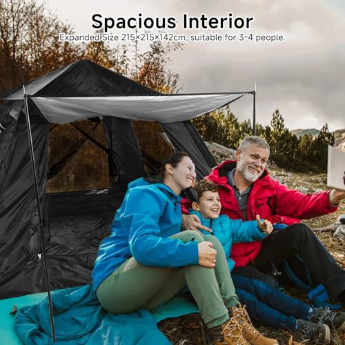 Carpa Lixada Pop-up para 3-4 personas impermeable miniatura 3