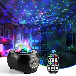 LED Night Light,Galaxy Star Projector Music Speaker,Timer Ocean Wave Light, Disco Light Party Light Disco Ball Light Birthday Present for Kids Adults Teens Bedroom Home Kitchen Decor