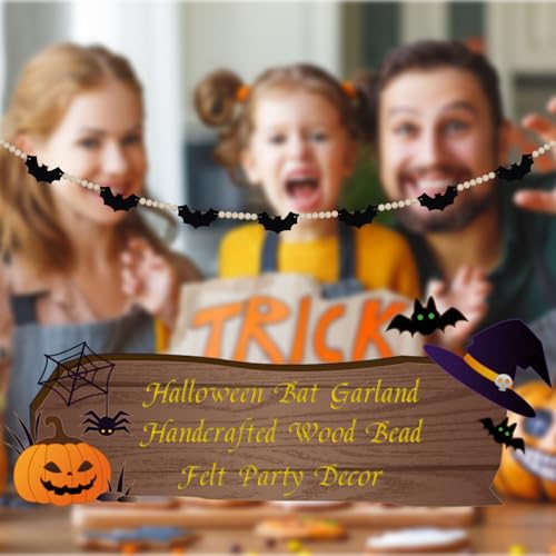 Oeyliz Halloween Garland for Mantel Halloween Decorations - image 2