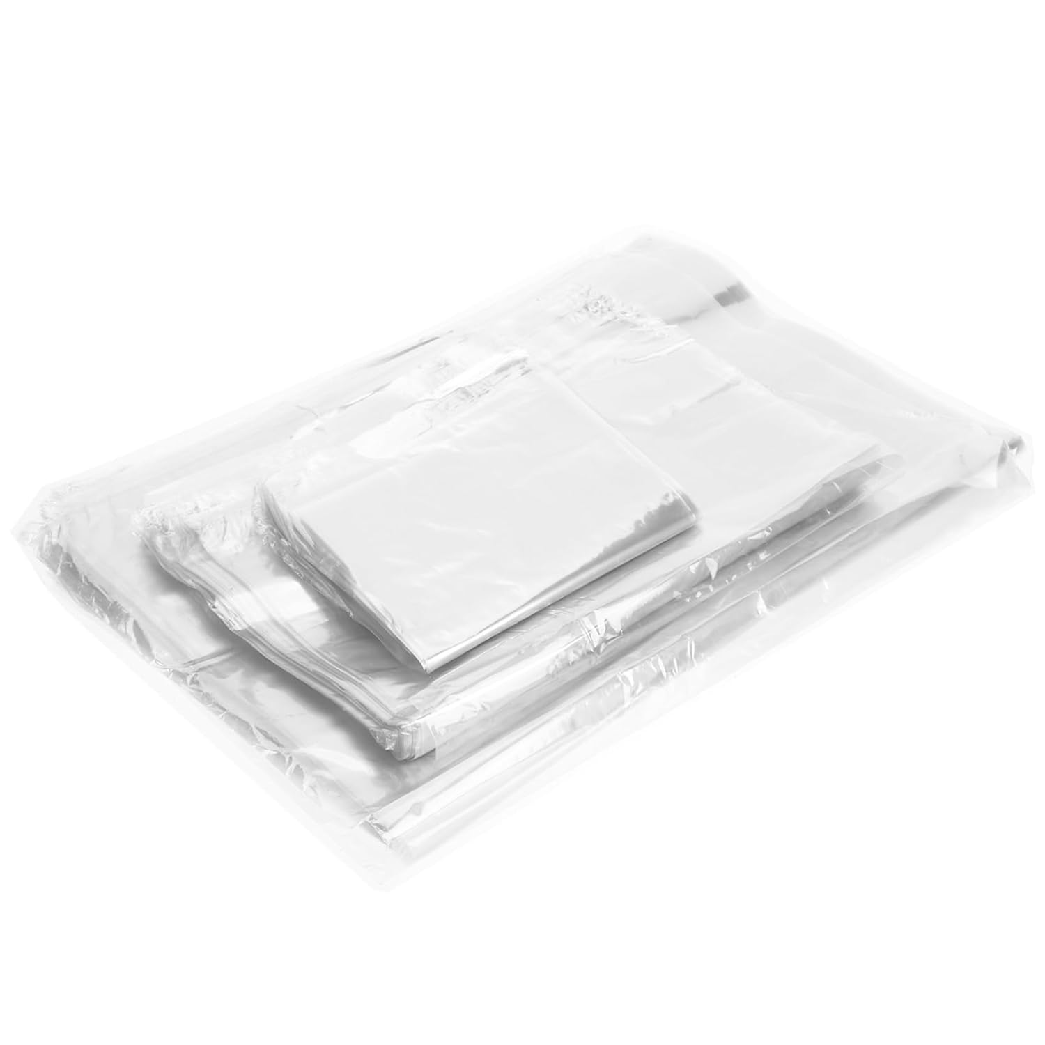 PRETYZOOM 300pcs Heat Shrink Film Bags Shrink Wrap Packaging for Bottles Candles Crafts Tear Resistant Easy to Use with Hair Dryer Included