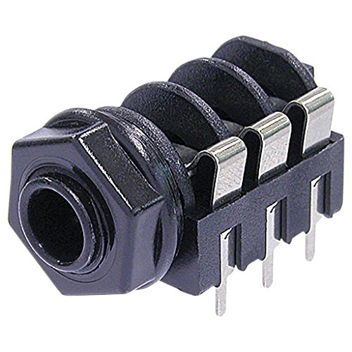 Preisvergleich Produktbild 6,35 mm Stereoklinkenbuchse von Neutrik, geschaltet, mit PCB-Anschlüssen, NMJ6HFD2
