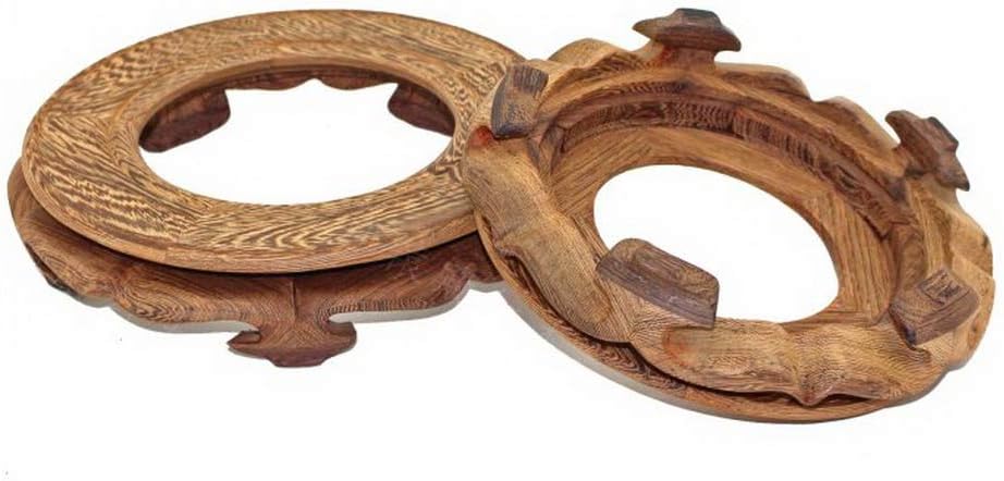 GOLDY&WENDY Oriental Asian Solid Wooden Vase Stand Crystal Ball Display Stand for Collectibles and Plants